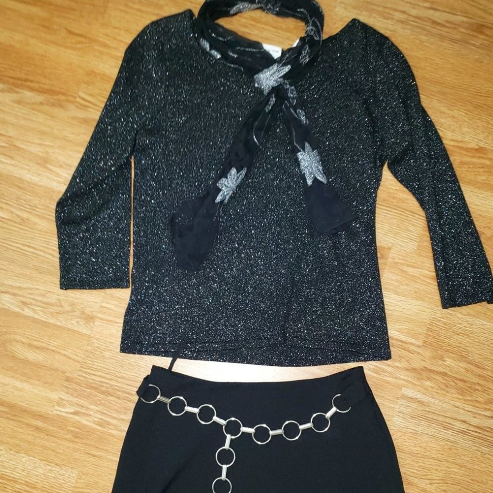 Jones New York Glitter Shirt Size P/S